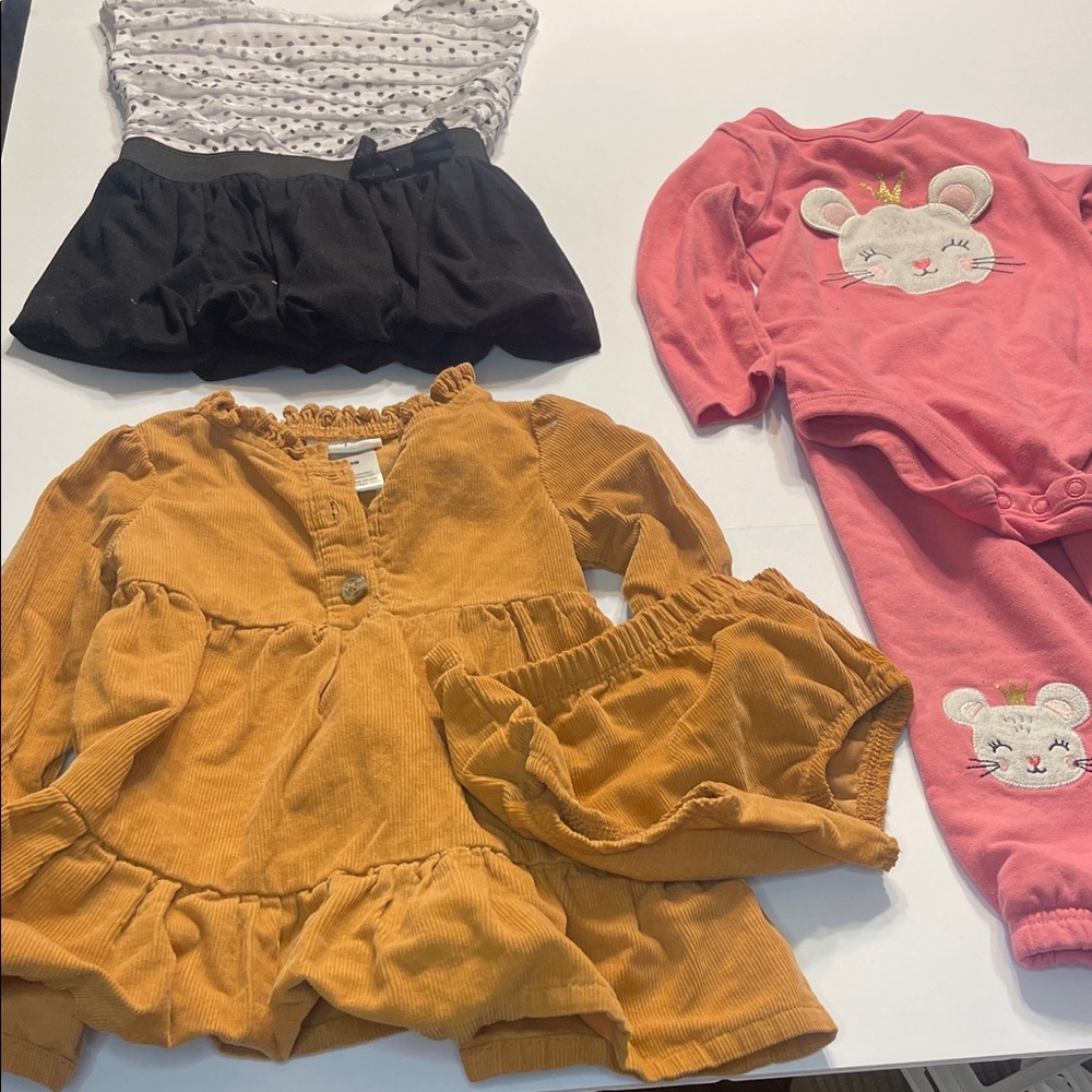 Adorable‎ Mustard Corduroy Dress Set for Kids